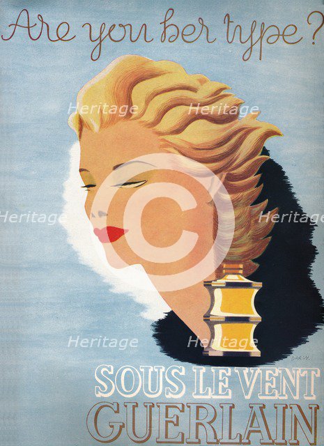 'Are you her type? - Sous Le Vent Guerlain', 1937. Artist: Unknown.