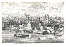 The Steel Yard (Iron Wharf) and Neighbourhood in 1540. On the riverside, 1878 Artist: Walter Thornbury