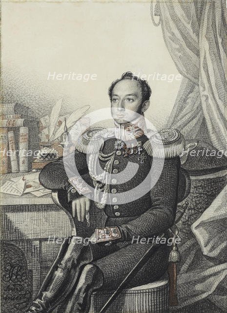 Portrait of Alexander Ivanovich Germann, 1822. Creator: Hampeln, Carl, von (1794-after 1880).