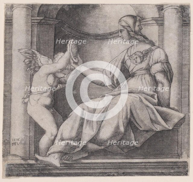 Prudence, dated 1516. Creator: Agostino Veneziano.