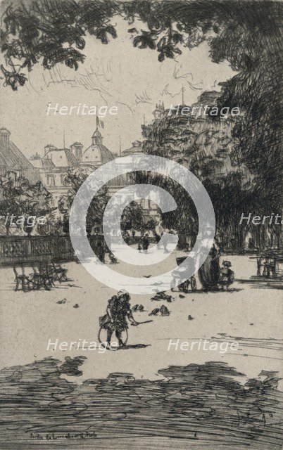 'Jardin du Luxembourg', 1915. Artist: Frank Milton Armington.