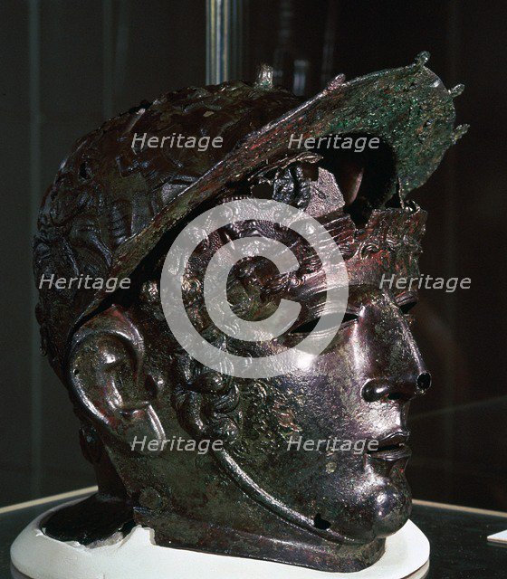 Cavalry sports helmet, Roman Britain, late 1st or early 2nd century. Artist: Unknown