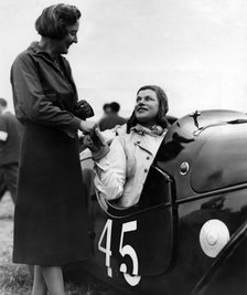 British racing drivers Betty Haig and Dorothy Patten, Goodwood, Sussex, 1948. Creator: Unknown.