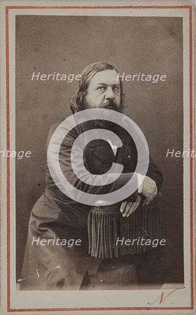 Portrait of the poet Théophile Gautier (1811-1872), 1872. Creator: Photo studio Nadar.
