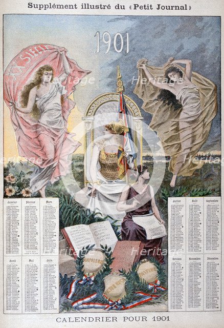 Calendar for 1901. Artist: Unknown