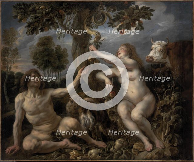 Adam and Eve, c.1630. Creator: Jordaens, Jacob (1593-1678).