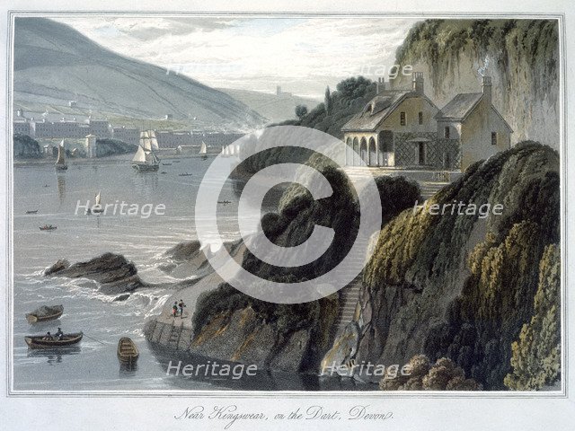'Near Kingswear, on the Dart, Devon', 1825. Artist: William Daniell