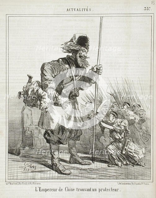 L'Empereur de Chine trouvant un protecteur, 1857. Creator: Cham.