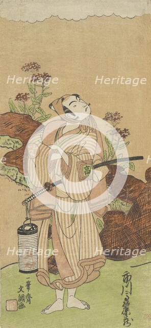 The First Ichikawa Komazo (who in 1772 became the fourth Matsumoto Koshiro) in the Role of..., 1770. Creator: Ippitsusai Buncho.