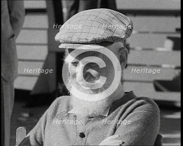 George Bernard Shaw Talking to the Camera, 1930s. Creator: British Pathe Ltd.