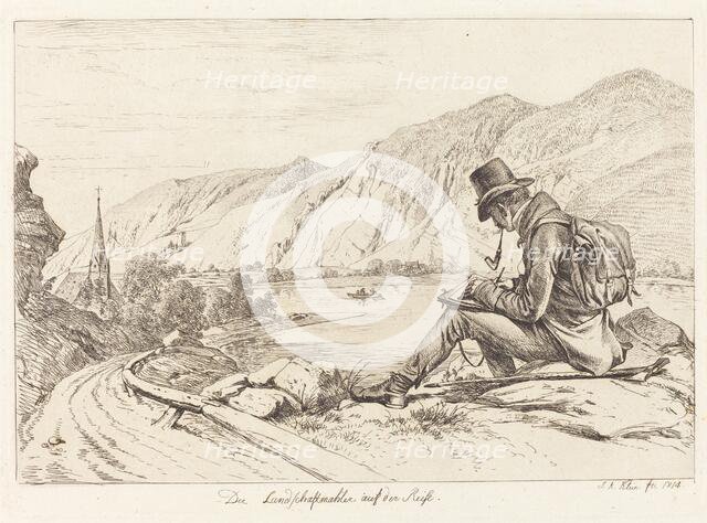 Der Landschaftmaler auf der Reise (The Landscape Painter on Tour), 1814. Creator: Johann Adam Klein.