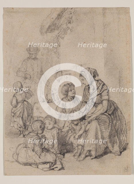 Family Scene, 1838. Creator: Paul Gavarni.