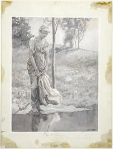 By a Clear Pool, Wherein She Passioned to See Herself, 1885. Creator: Will H. Low.