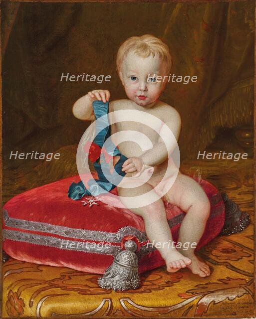 Portrait of Ferdinand VI of Spain (1713-1759) when Infante, with the Order of the Saint Esprit... Creator: Houasse, Michel-Ange (1680-1730).