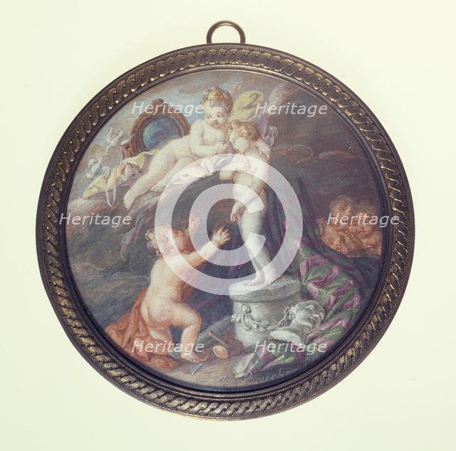 Cherub sculptors, c1850. Creator: Ecole Francaise.