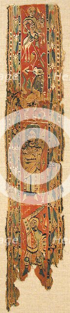 Textile Fragment, Byzantine, 6th-8th century. Creator: Unknown.