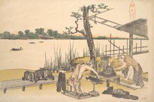 Imadogawa, ca. 1801-4. Creator: Hokusai.