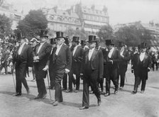 French Ministers at Berteaux funeral. Caillaux, Cruppi, Perrier, Delcasse, 1911. Creator: Bain News Service.