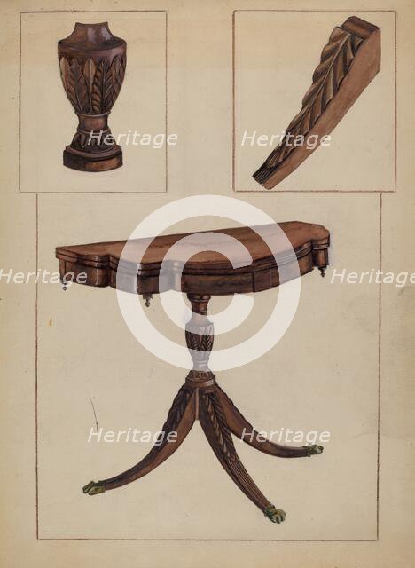 Card Table, c. 1936. Creator: Bessie Forman.