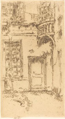 Courtyard, Rue P.L. Courier, 1888. Creator: James Abbott McNeill Whistler.