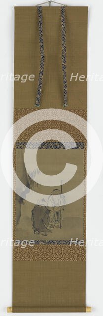 Two Chinese sages near an overhanging rock, Edo period, 1615-1868. Creator: Unknown.