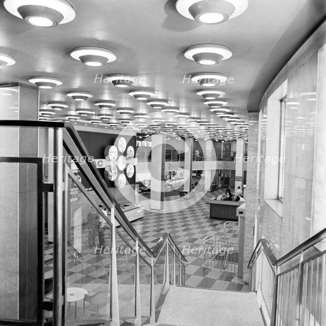 The foyer of the BOAC Air Terminal building, London, 1960-1972. Artist: John Gay