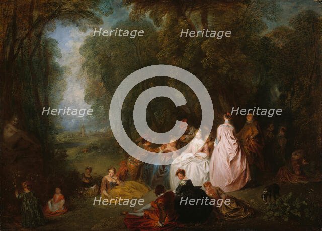 Fête champêtre (Pastoral Gathering), 1718/21. Creator: Jean-Antoine Watteau.