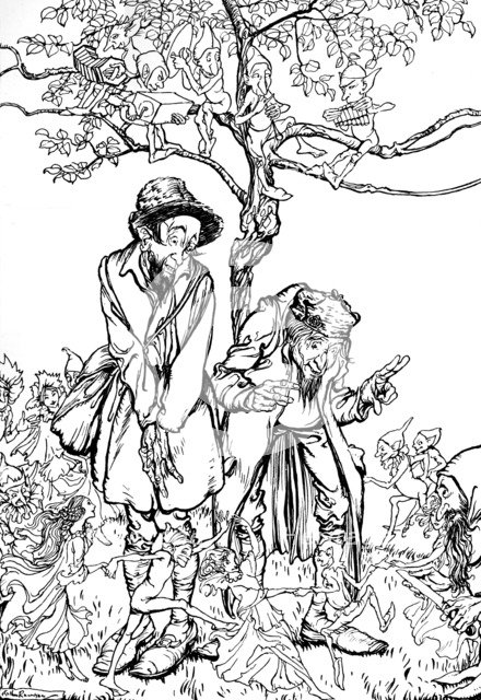 'Little Brother and Little Sister', 1917, (1923). Artist: Arthur Rackham.