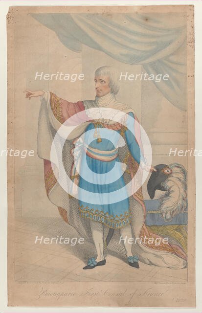 Buonaparte First Consul of France, 1800-04., 1800-04. Creator: Thomas Rowlandson.