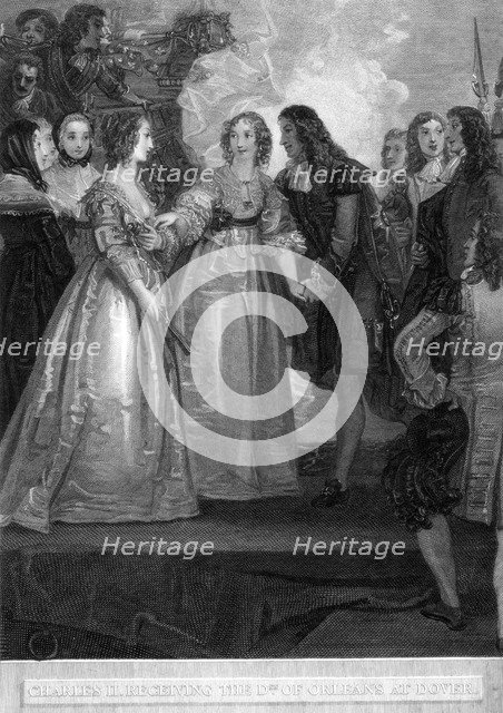 Charles II receiving the Duchess of Orleans at Dover, 1670 (1804).Artist: William Bromley