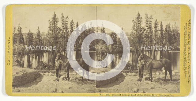 Crescent Lake, at head of the Merced River, Mariposa Co., 1870. Creator: John P. Soule.