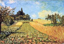  'Wheat Field', oil Painting by Alfred Sisley.