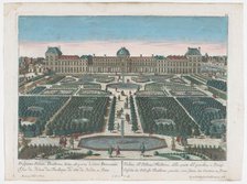 View of the Palais des Tuileries in Paris seen from the Jardin des Tuileries, 1742-1801. Creator: Georg Balthasar Probst.