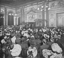 A Sunday evening debate at the Old Playgoers Club, London, c1903 (1903). Artist: Unknown.