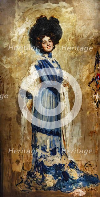 Portrait of the opera singer Lina Cavalieri (1874-1944), c1905. Creator: Tallone, Cesare (1853-1919).