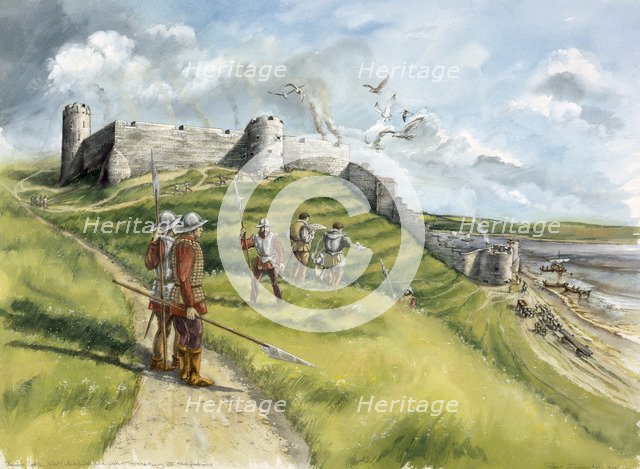 Berwick Castle, 16th century, (c1990-2010). Artist: Peter Dunn.