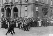 Seeking relief at a Mairie, Paris, 1914. Creator: Bain News Service.