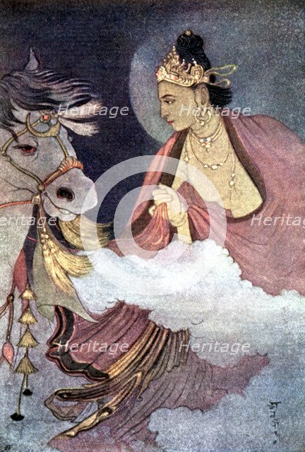 Deaprture of Prince Siddhartha, c563-c483 BC. Artist: Unknown