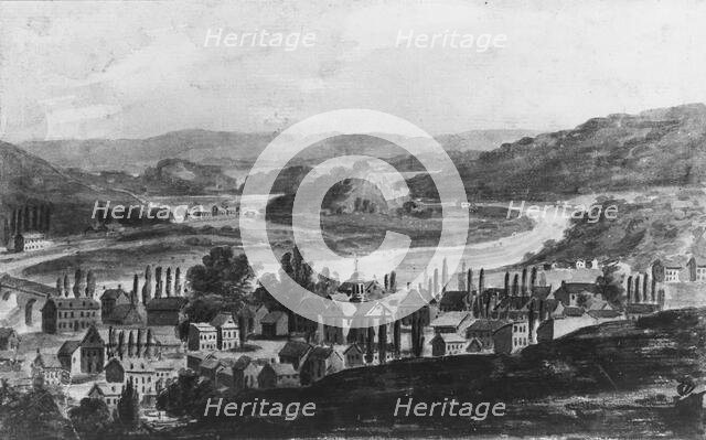 A Town on the Mohawk River in Central New York State (?), 1811-ca. 1813. Creator: Pavel Petrovic Svin'in.