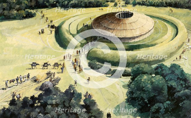 Knowlton neolithic ritual henge, (c1990-2010). Artist: Ivan Lapper.