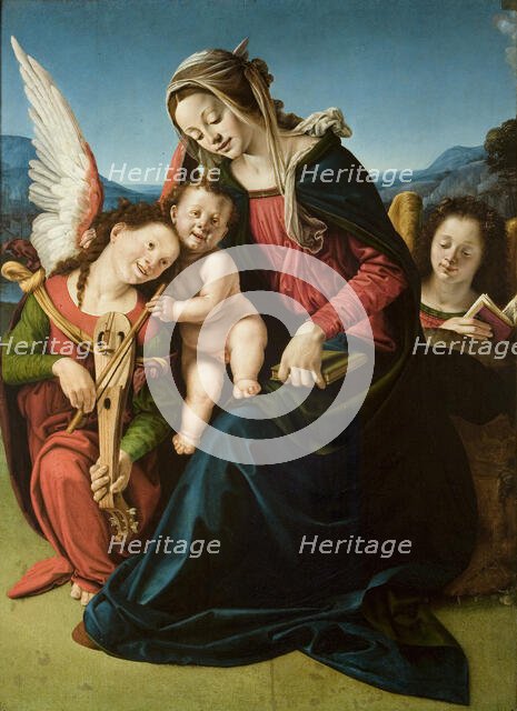 The Virgin and Child with two angels, ca. 1505-1510. Creator: Piero di Cosimo (ca 1462-ca 1521).
