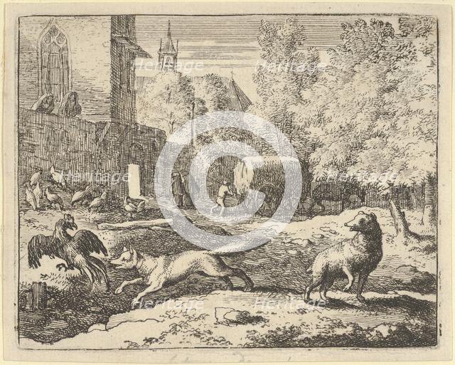 Renard Wants to Find a Rooster, 1650-75. Creator: Allart van Everdingen.