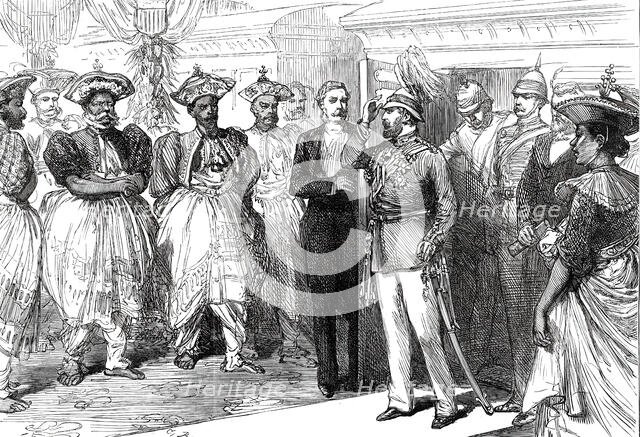 Reception of the Prince at Kandy, Ceylon, 1876. Creator: Unknown.