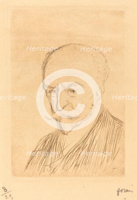 J.-K. Huysmans, 1909. Creator: Jean Louis Forain.