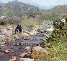 On the Skuritskhali River: Study, Orto-Batum village, between 1905 and 1915. Creator: Sergey Mikhaylovich Prokudin-Gorsky.