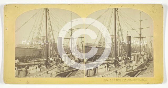 View from T Wharf, Boston, Mass, 1855/75. Creators: Kilburn Brothers, BW Kilburn.