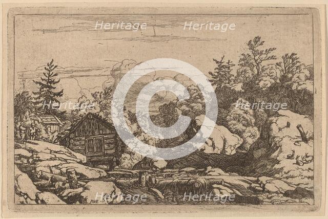 Cottages at the Bank, probably c. 1645/1656. Creator: Allart van Everdingen.