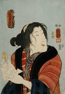 Bando Shuka as Hashimotoya Shiraito, 1852. Creator: Utagawa Kuniyoshi.