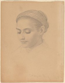 Head of a Young Woman, 1850. Creator: Eastman Johnson.