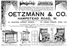 Advertisement for Oetzmann & Co., carpets and furniture, 1895. Creator: Unknown.